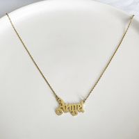 Stainless Steel Angel English Letter Pendant Korean Style Necklace Wholesale Jewelry Nihaojewelry sku image 1