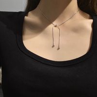 Simple Drawstring Clavicle Chain Necklace Wholesale Jewelry Nihaojewelry main image 1