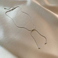 Simple Drawstring Clavicle Chain Necklace Wholesale Jewelry Nihaojewelry main image 3