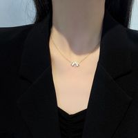 Simple Irregular Titanium Steel Mother-of-pearl Pendant Clavicle Chain Wholesale Nihaojewelry main image 4