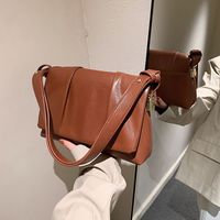 Simple Solid Color Fold One-shoulder Messenger Underarm Bag Wholesale Nihaojewelry main image 4