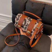 Fashion Contrast Color Leopard Shoulder Messenger Bag Wholesale Nihaojewelry main image 4