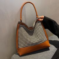 Retro Woolen Cloth Houndstooth Crossbody Tote Bag Wholesale Nihaojewelry main image 4