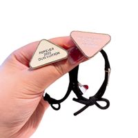 Fashion Inverted Triangle Letters Solid Color Hair Scrunchies Wholesale Nihaojewelry main image 3
