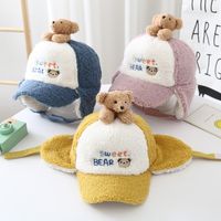 Children's Bear Doll Teddy Velvet Earmuffs Windproof Hat Wholesale Nihaojewelry main image 5