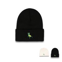 Korean Style Cute Embroidery Frog Knitted Hat Wholesale Nihaojewelry main image 5