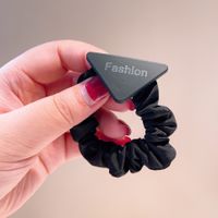 Fashion Inverted Triangle Letters Solid Color Hair Scrunchies Wholesale Nihaojewelry sku image 5