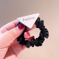 Fashion Inverted Triangle Letters Solid Color Hair Scrunchies Wholesale Nihaojewelry sku image 7