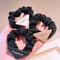 Fashion Inverted Triangle Letters Solid Color Hair Scrunchies Wholesale Nihaojewelry sku image 1