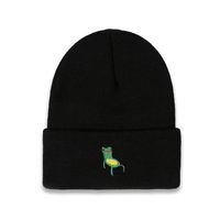 Korean Style Cute Embroidery Frog Knitted Hat Wholesale Nihaojewelry sku image 2
