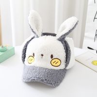 Children's Rabbit Ears Teddy Velvet Earmuffs Windproof Hat Wholesale Nihaojewelry sku image 4