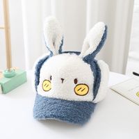 Children's Rabbit Ears Teddy Velvet Earmuffs Windproof Hat Wholesale Nihaojewelry sku image 5