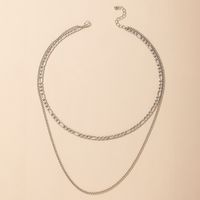 New Fashion Creative Geometric Double-layer Necklace Wholesale Nihaojewelry main image 5