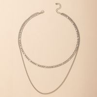 New Fashion Creative Geometric Double-layer Necklace Wholesale Nihaojewelry sku image 1