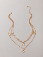 New Style Fashion Golden Peach Heart Three-layer Necklace Wholesale Nihaojewelry main image 6