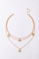 New Style Fashion Golden Peach Heart Three-layer Necklace Wholesale Nihaojewelry main image 9
