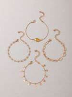 Fashion Creative Alloy Rhinestone Star Anklet Four-piece Wholesale Nihaojewelry main image 1