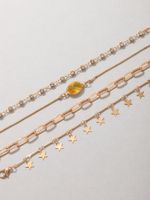 Fashion Creative Alloy Rhinestone Star Anklet Four-piece Wholesale Nihaojewelry main image 5