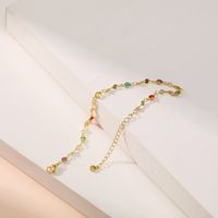 Color Zircon Adjustable Gold-plated Anklet Wholesale Nihaojewelry main image 3