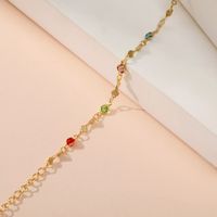 Color Zircon Adjustable Gold-plated Anklet Wholesale Nihaojewelry main image 5