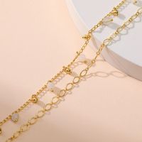 New 18k Real Gold White Zircon Multi-layer Adjustable Bracelet Wholesale Nihaojewelry main image 4