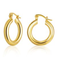 Clip D&#39;oreille Plaqué Cuivre Simple Cercle Épais Brillant En Gros Nihaojewelry main image 1