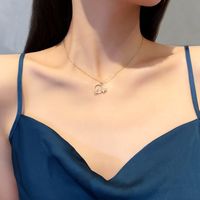 Fashion Geometric Titanium Steel Butterfly Pendant Clavicle Chain Wholesale Nihaojewelry main image 3