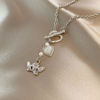 Retro Heart Little Angel Pendent Titanium Steel Necklace Wholesale Nihaojewelry main image 3