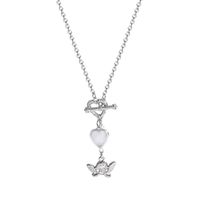 Retro Heart Little Angel Pendent Titanium Steel Necklace Wholesale Nihaojewelry main image 6