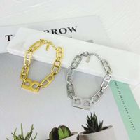 Fashion Letter B Thick Chain Titanium Steel Bracelet Wholesale Nihaojewelry main image 4