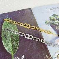 Fashion Letter B Thick Chain Titanium Steel Bracelet Wholesale Nihaojewelry main image 5
