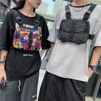 2021 New Work Clothes Vest Jacket Backpack Street Hip-hop Personality Trend Mechanical Style Tactical Hip Hop Chest Bag For Women main image 5