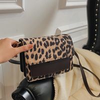 Fashion Retro Leopard Print Contrast Color Shoulder Messenger Bag Wholesale Nihaojewelry main image 5