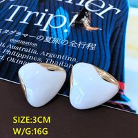 New Style Drip Glaze Triangle Stud Earring Wholesale Nihaojewelry main image 6