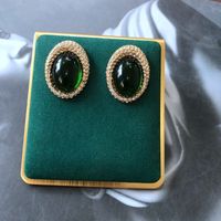 Baroque Pearl Color Gemstone Stud Earrings Wholesale Nihaojewelry main image 6