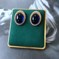 Baroque Pearl Color Gemstone Stud Earrings Wholesale Nihaojewelry main image 5