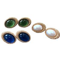 Baroque Pearl Color Gemstone Stud Earrings Wholesale Nihaojewelry main image 3