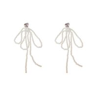 Fashion Crystal Pearl Bow Tassel Earrings Wholesale Nihaojewelry main image 6