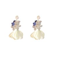 Fashion Crystal Acrylic Flannel Flower Earrings Wholesale Nihaojewelry main image 6