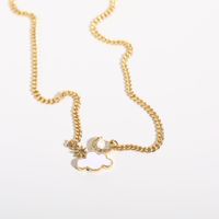 Fashion Star And Moon Clouds Pendent Copper Gold-plated Necklace Wholesale Nihaojewelry main image 1