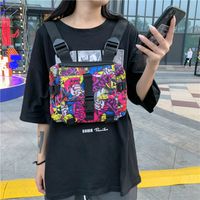2021 New Work Clothes Vest Jacket Backpack Street Hip-hop Personality Trend Mechanical Style Tactical Hip Hop Chest Bag For Women sku image 5