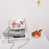 Girl's Rabbit Flower Pu Leather Flip Cover Kids Wallets sku image 1