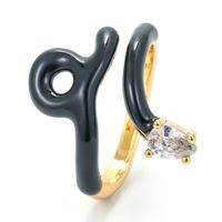 Korean Creative Personality Spirit Snake Ring Female Ins Simple Cute Colorful Oil Necklace Snake-shaped Index Finger Ring Foreign Trade Jewelry sku image 6