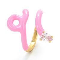 Korean Creative Personality Spirit Snake Ring Female Ins Simple Cute Colorful Oil Necklace Snake-shaped Index Finger Ring Foreign Trade Jewelry sku image 7