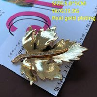 Electroplated Real Gold Turquoise Black Stone Cute Animal Drip Glazed Enamel Straw Hat Brooch Plant Leaves Pearl Pin sku image 8