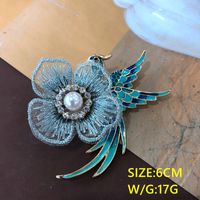Retro Color Oil Painting Glass Gem Stone Flower Embroidery Brooch Wholesale Nihaojewelry sku image 2