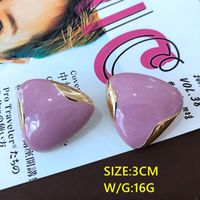New Style Drip Glaze Triangle Stud Earring Wholesale Nihaojewelry sku image 5