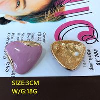 New Style Drip Glaze Triangle Stud Earring Wholesale Nihaojewelry sku image 6