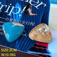 New Style Drip Glaze Triangle Stud Earring Wholesale Nihaojewelry sku image 10