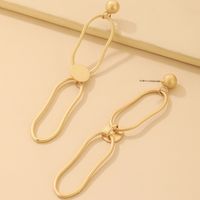 Boucles D&#39;oreilles Longues Géométriques Simples En Métal Mat En Gros Nihaojewelry sku image 1